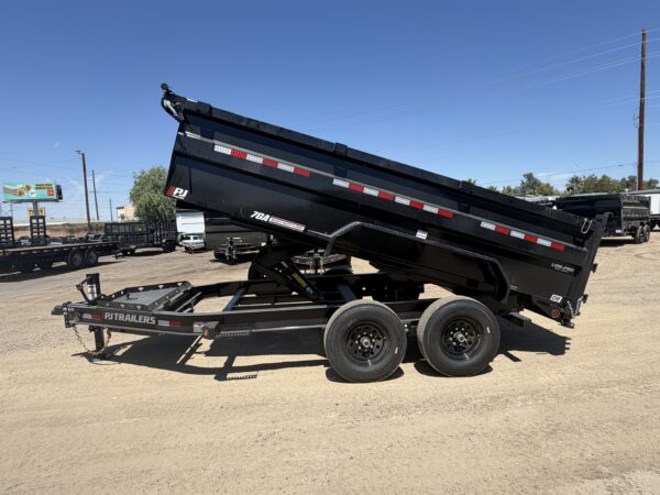 14x83 Tandem Axle, 15,400 GVWR, Low Pro Dump, 36" Sides, 14 Ply Tires (Dent In Door)