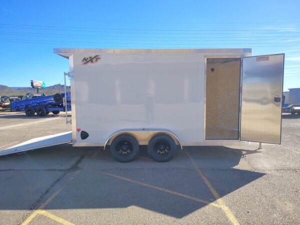 14x7.4 All Aluminum NXT Car Hauler, 7K GVWR, Side Door, Ramp Door
