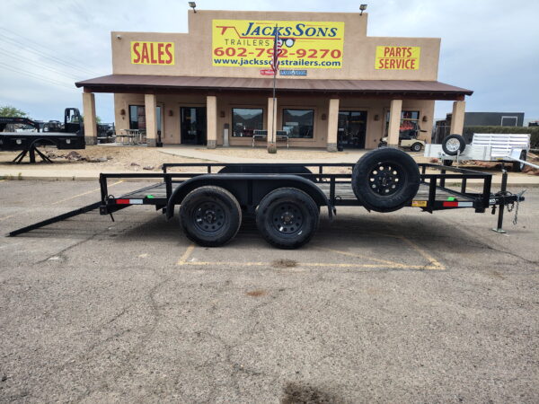 14x77 Rockland, Tandem Axle, 7k GVWR, Ramp Gate