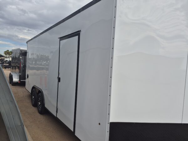 20x8.5 Jasper SE Car Hauler, 10K GVWR, Ramp Door, A/C, White Wall/Ceiling, Rubber Flooring