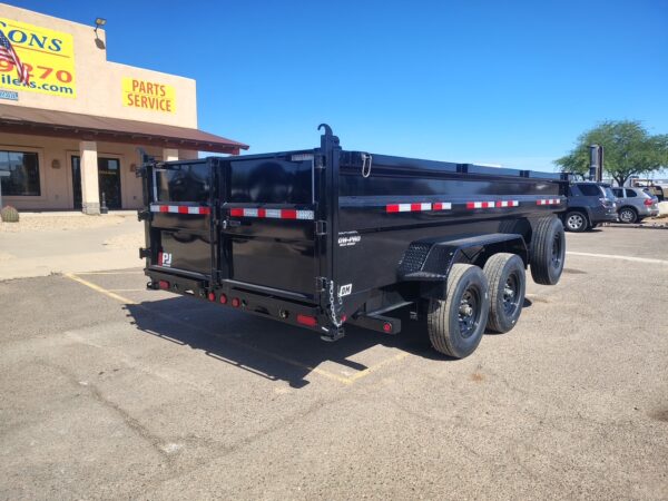 16x83 Tandem Axle, 15,400 GVWR, Low Pro Dump, 36" Sides, 14 Ply Tires