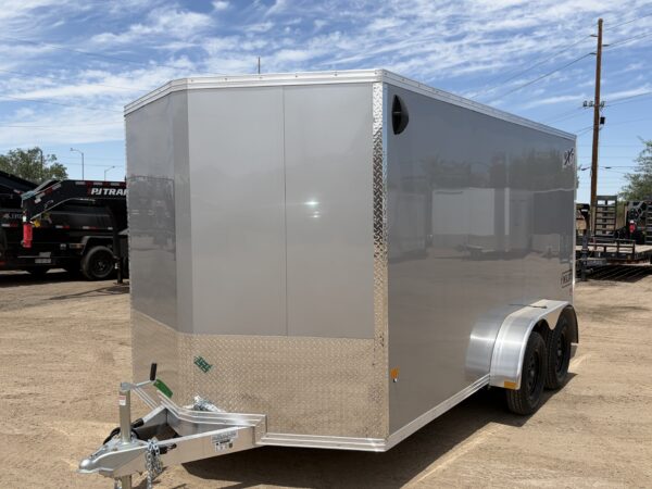 14x7 All Aluminum XLT-P Enclosed, 7K GVWR, Side Door, Ramp Door