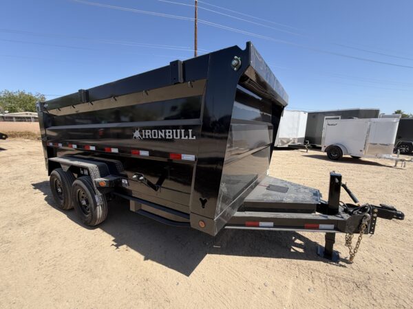 14x83 IronBull Tandem Axle Dump, 15K GVWR, 48" Sides, Solar Charger, 14 Ply Tires