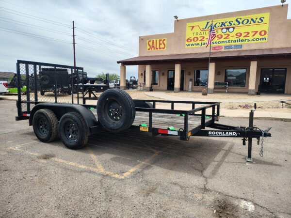 14x77 Rockland, Tandem Axle, 7k GVWR, Ramp Gate