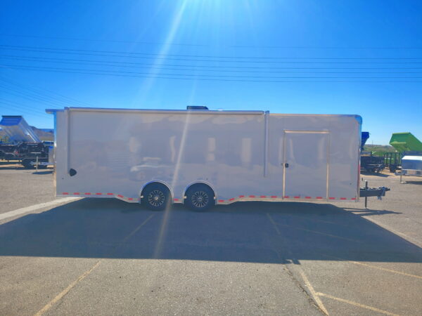 28x8.5 Canyon Race Trailer, 14K GVWR, Ramp Door,  AC/Heat, Elec. Awning