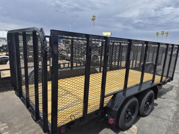 16x77 Tandem Axle, 7K GVWR, Channel Utility, 4' Sides