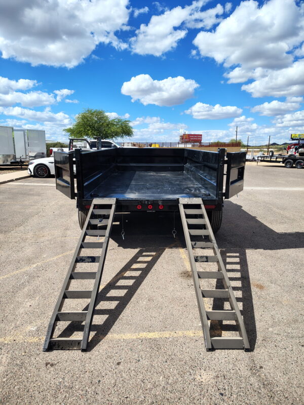12x72 IronBull Tandem Axle Dump, 14,999 GVWR, 24" Sides, Solar Charger