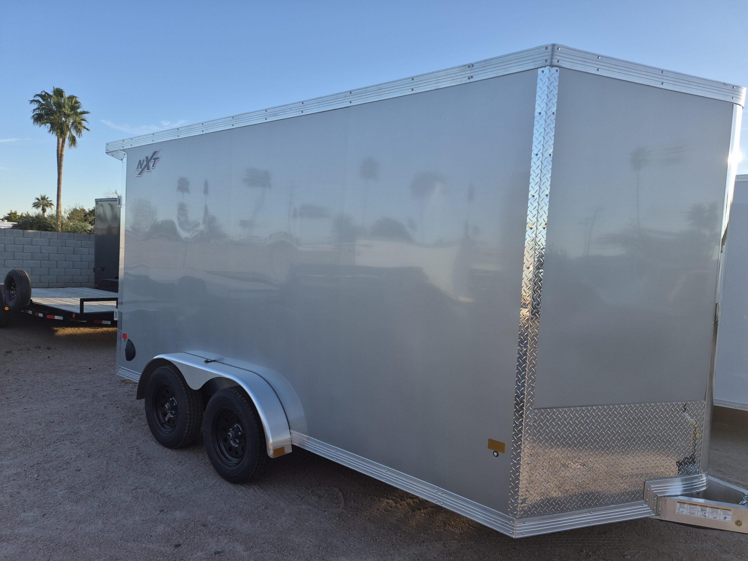 14x7.4 All Aluminum NXT Car Hauler, 7K GVWR, Side Door, Ramp Door - Image 2