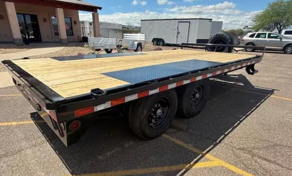 16x102 Ironbull Tandem Axle ,14K GVWR, Deckover, Slide in Ramps