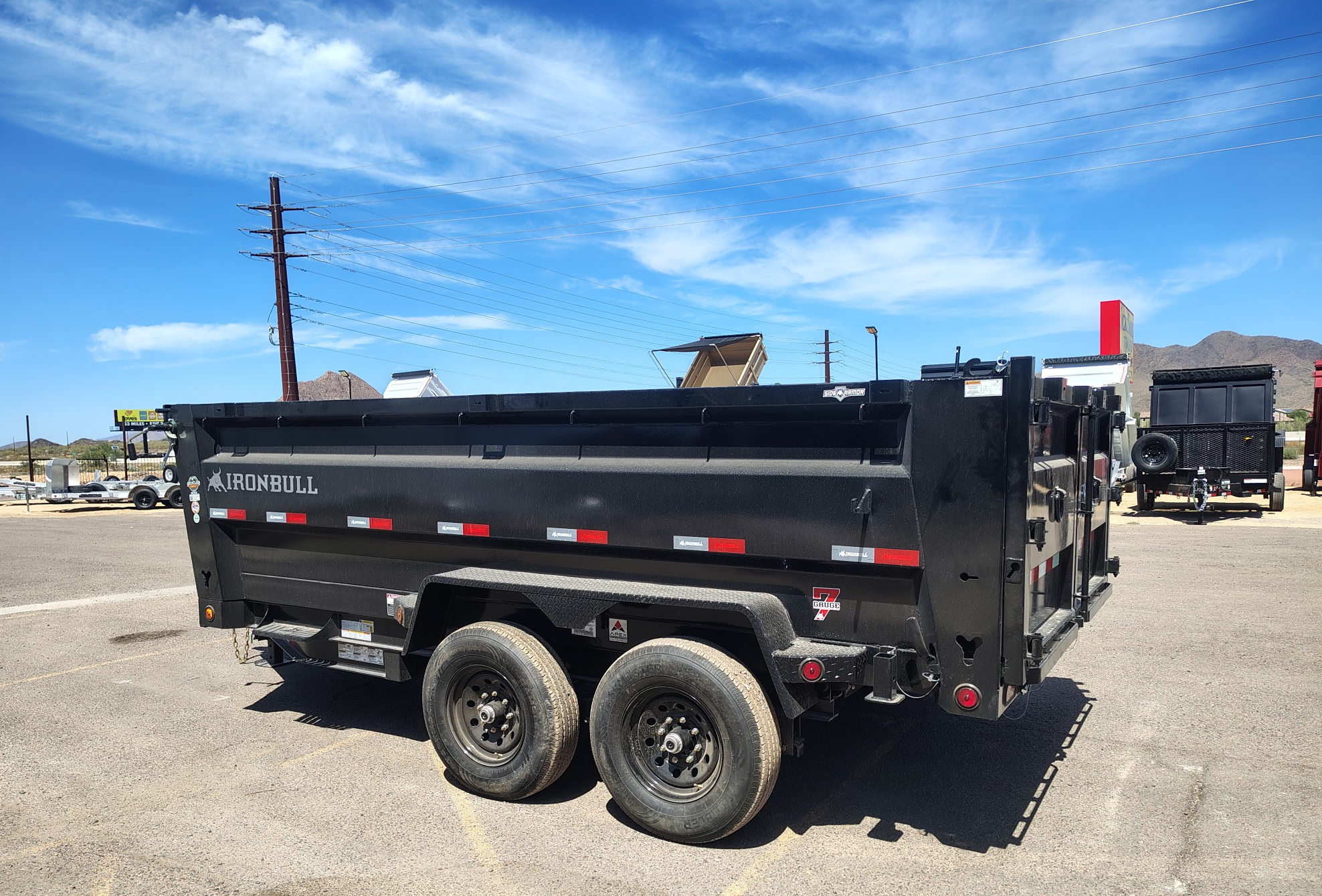 14x83 IronBull Tandem Axle Dump, 15K GVWR, 36" Sides, Solar Panel Charger, 14 Ply Tires - Image 4