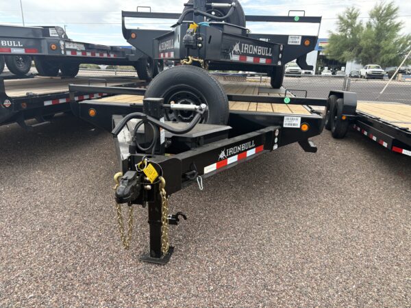 24x102 IronBull, Tandem Axle, 14K GVWR, Deckover Tilt, Solar Charger