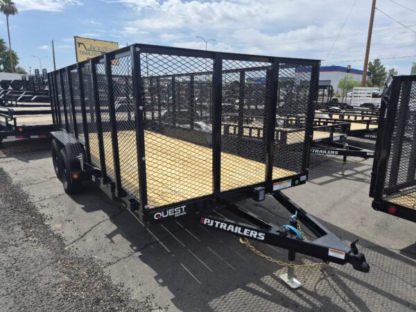16x77 Tandem Axle, 7K GVWR, Channel Utility, 4' Sides