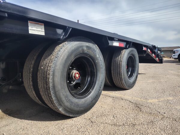 30x102 Tandem Axle, 25,900 GVWR Low-Pro Deckover with Duals, Monster Ramps, 14 Ply Tires
