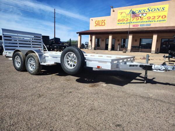 16x80 All Aluminum, 8.5K GVWR, Tandem Axle, Ramp, Straight Tailgate (8016TA-EL-R-TG-RTD)