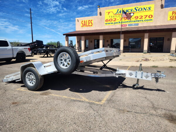 12x77 All Aluminum, 3K GVWR, Heavy Tilt Single Axle (7712H-TILT-S)