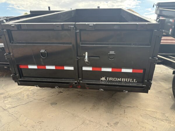 16x83 IronBull Gooseneck, Tandem Axle Dump, 15K GVWR, 36" Sides, Telescopic Cylinder, Solar Charger, 14 Ply Tires