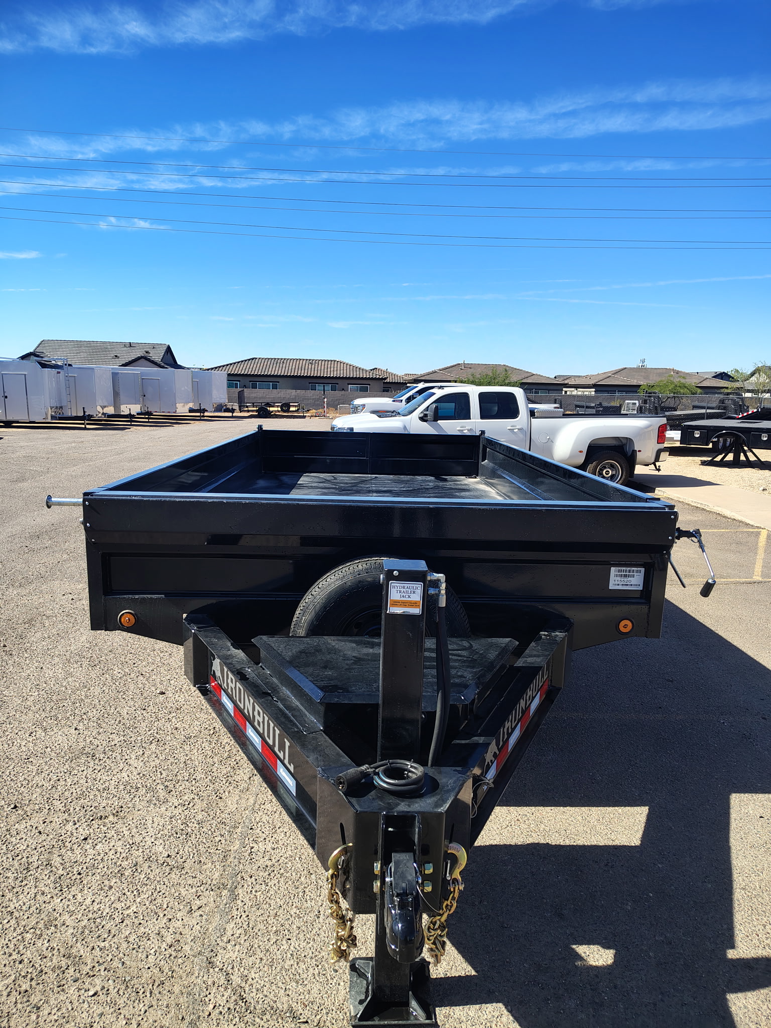 16x96 IronBull Tandem Axle Deckover Dump, 15K GVWR, 18" Fold Down Sides, Hydraulic Jack - Image 11