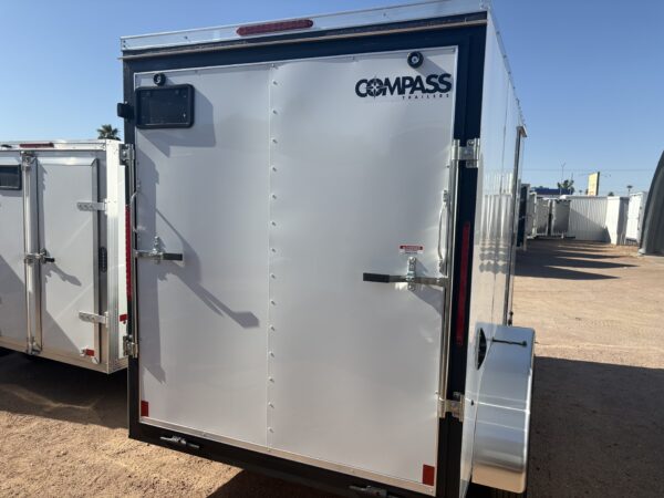 12x6 Indigo DLX, Flat Top V-Nose, 7K GVWR, Ramp Door
