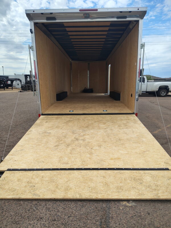 24x8.5 Conquest SE Flat Top Sloped V-Nose Car Hauler, 10K GVWR, Ramp Door
