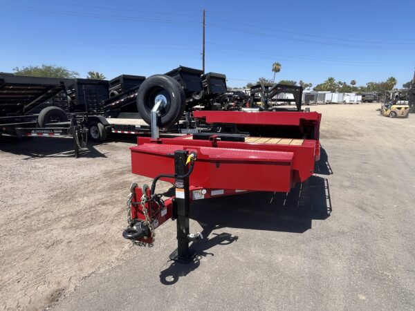 24x8.5 (18'+6') Tilt Bed Wide Body, Drive Over Fender, 17,600 GVWR, 80" Steel Toolbox