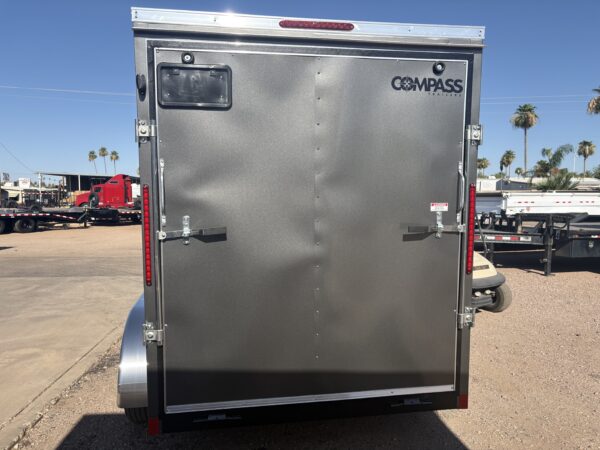 12x6 Indigo DLX, Flat Top V-Nose, 7K GVWR, Ramp Door