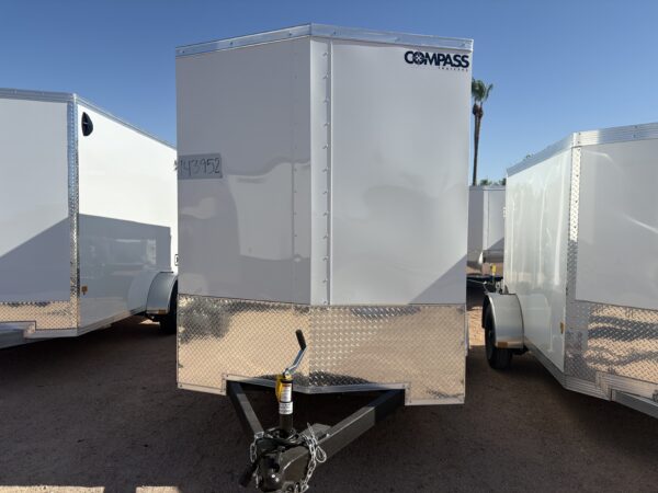 12x6 Indigo DLX, Flat Top V-Nose, 7K GVWR, Ramp Door