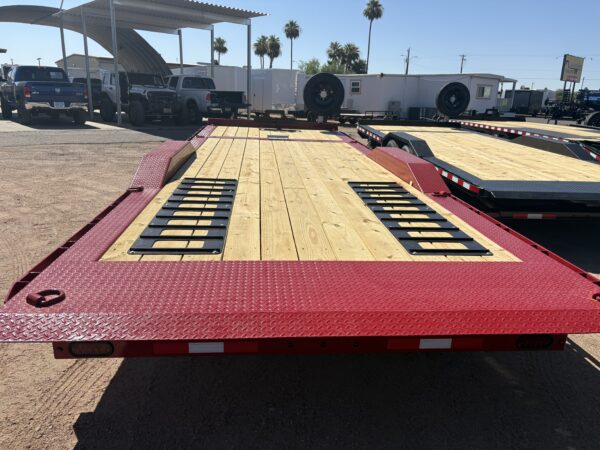 24x8.5 (18'+6') Tilt Bed Wide Body, Drive Over Fender, 17,600 GVWR, 80" Steel Toolbox