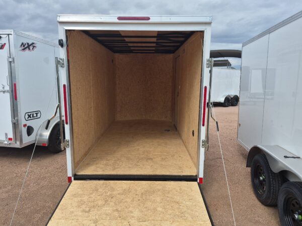 12x6 Indigo DLX Flat Top V-Nose, 3K GVWR, Ramp Door