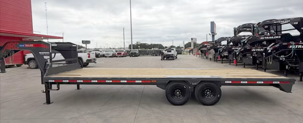25x102 Gooseneck Flatbed Trailer, 15,680 GVWR, 14 Ply Tires
