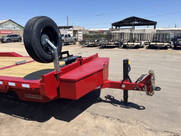 24x8.5 (18'+6') Tilt Bed Wide Body, Drive Over Fender, 17,600 GVWR, 80" Steel Toolbox
