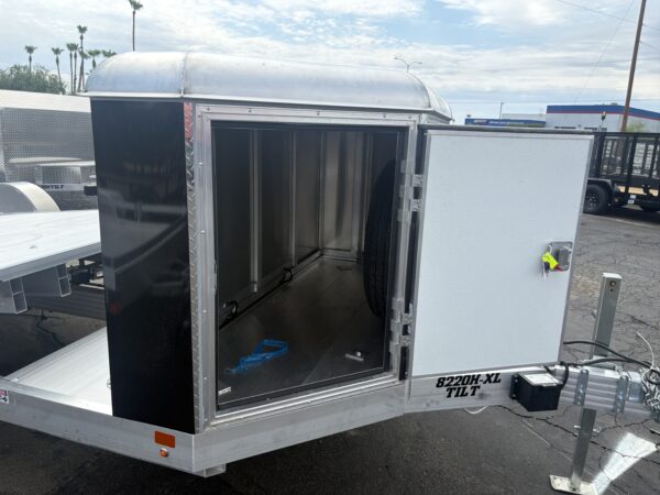 20x82 All Aluminum, 10K GVWR, Tandem Axle, XL Tilt w/ Cargo Box (8220H-XL-TILT-TA-EL-RTD-CB)