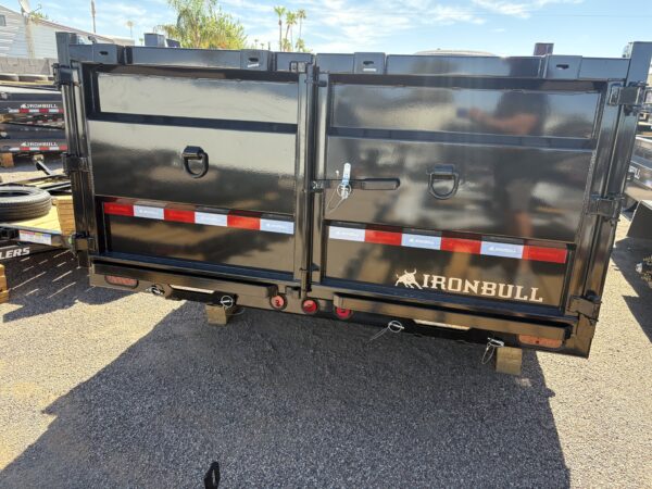 14x83 IronBull Tandem Axle Dump, 15K GVWR, 36" Sides, Solar Charger, 14 Ply Tires
