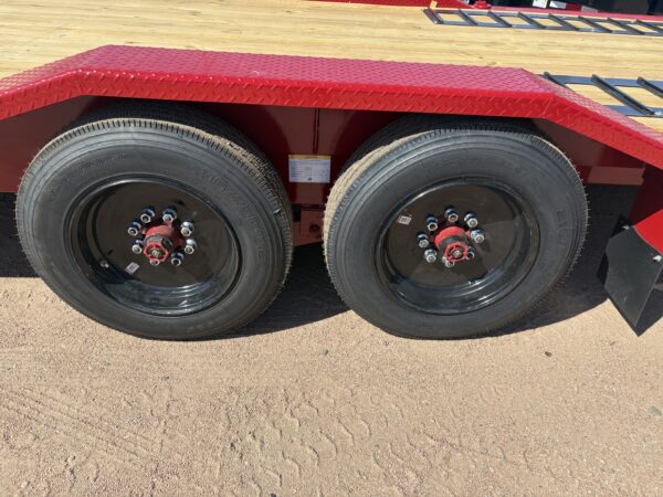 24x8.5 (18'+6') Tilt Bed Wide Body, Drive Over Fender, 17,600 GVWR, 80" Steel Toolbox