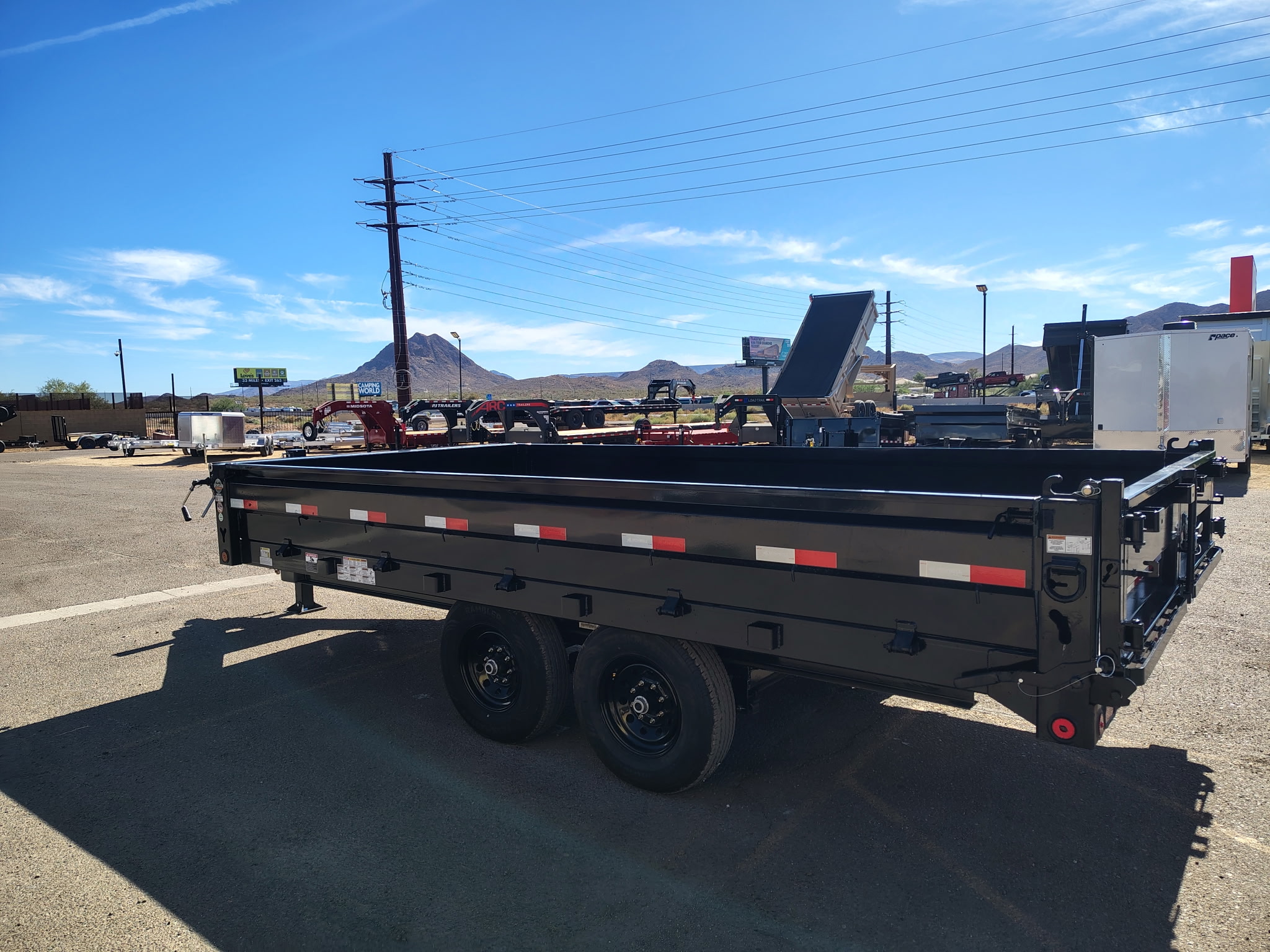 16x96 IronBull Tandem Axle Deckover Dump, 15K GVWR, 18" Fold Down Sides, Hydraulic Jack - Image 6