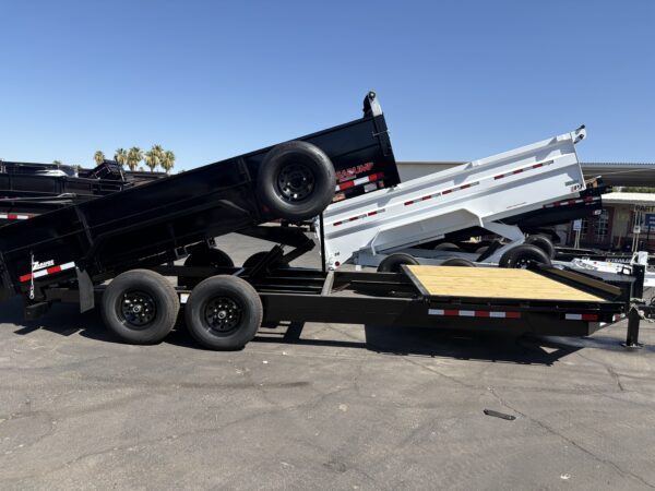 20x7 (14'+6') Flat Front Rear Dump, 15,400 GVWR, 40" Steel Toolbox