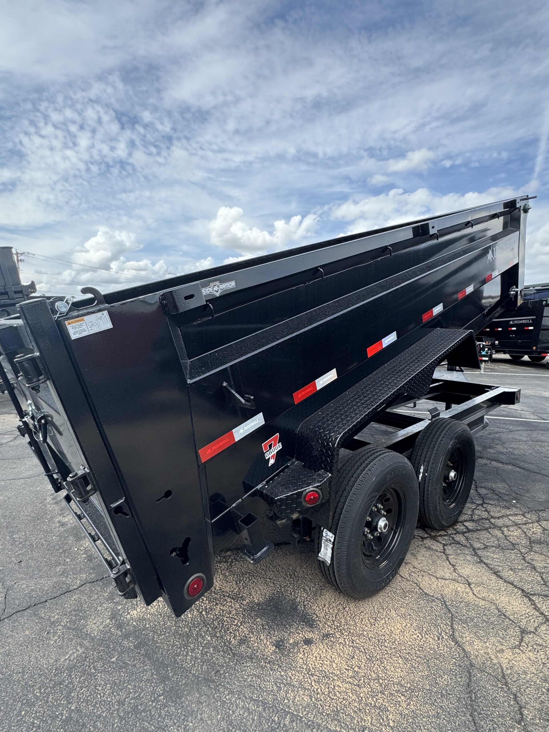 14x83 IronBull Tandem Axle Dump, 15K GVWR, 36" Sides, Solar Charger, 14 Ply Tires - Image 3