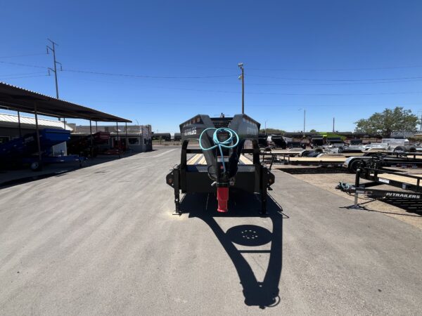 36' Gooseneck Low-Pro Flatdeck with Singles, 15,680 GVWR, Monster Ramps, 14 Ply Tires