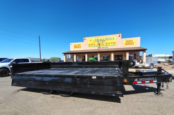 16x96 IronBull Tandem Axle Deckover Dump, 15K GVWR, 18" Fold Down Sides