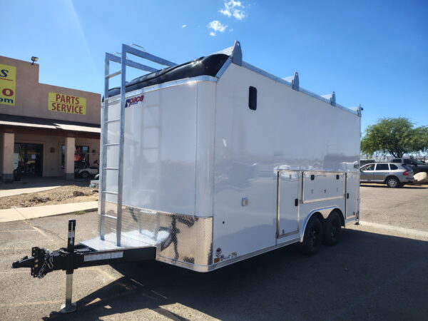 16x8.5 PXT Hammer, 7K GVWR, Workbench, Ladder Rack, 6" Additional Height, Ramp Door