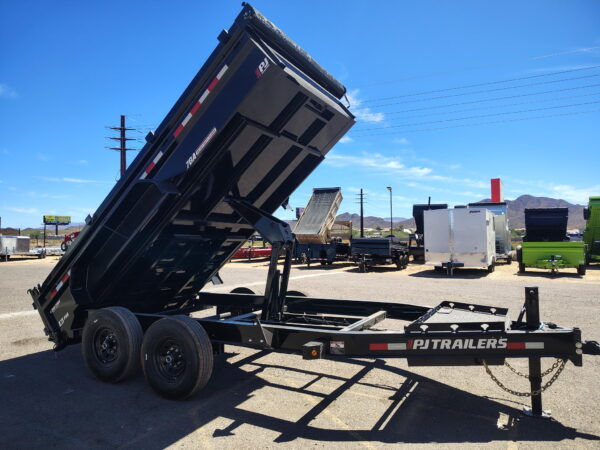 14x83 Tandem Axle, 15,400 GVWR, Low Pro Dump, 24" Sides, Solar Charger, 14 Ply Tires
