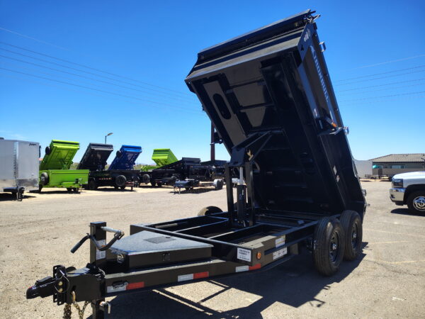 12x72 IronBull Tandem Axle Dump, 15K GVWR, 24" Sides, Solar Charger