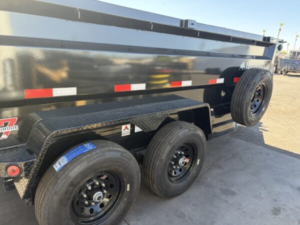 14x83 IronBull Tandem Axle Dump, 15K GVWR, 36" Sides, Solar Charger, 14 Ply Tires