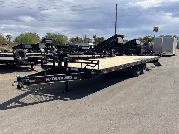 24x102 Tandem Axle Deckover, 14K GVWR, Slide-In Ramps