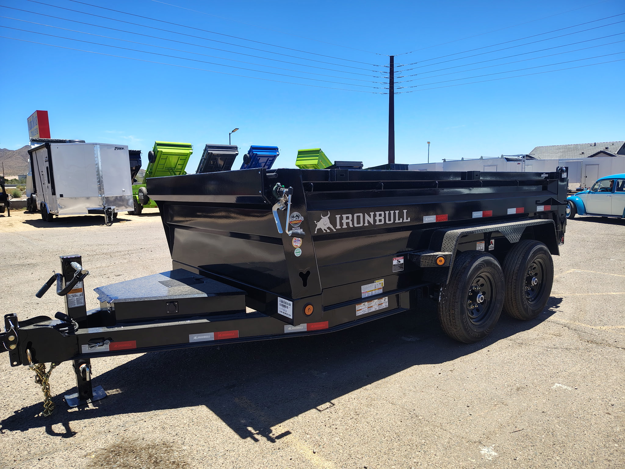 12x72 IronBull Tandem Axle Dump, 15K GVWR, 24" Sides, Solar Charger - Image 9