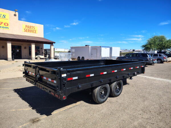 16x96 IronBull Tandem Axle Deckover Dump, 15K GVWR, 18" Fold Down Sides, Hydraulic Jack