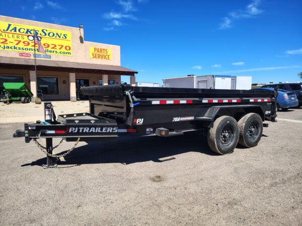 14x83 Tandem Axle, 15,400 GVWR, Low Pro Dump, 24" Sides, Solar Charger, 14 Ply Tires
