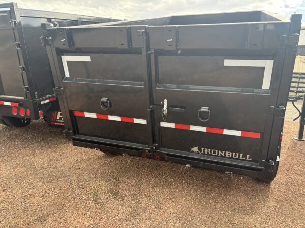 14x83 IronBull Gooseneck, Tandem Axle Dump, 14.9K GVWR, 48" Sides, Telescopic Cylinder, Solar Charger, 14 Ply Tires