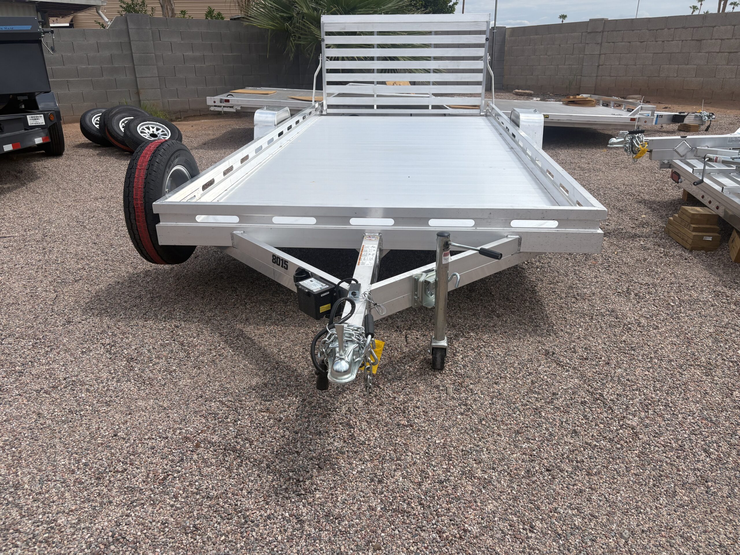 15x80 All Aluminum, 4.25K GVWR, Single Axle, W/ Tailgate (8015S-EL-TG)