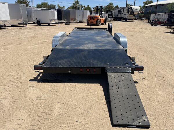 22x83 Tandem Axle, 10K GVWR, Steel Deck Car Hauler, Slide-In Ramps