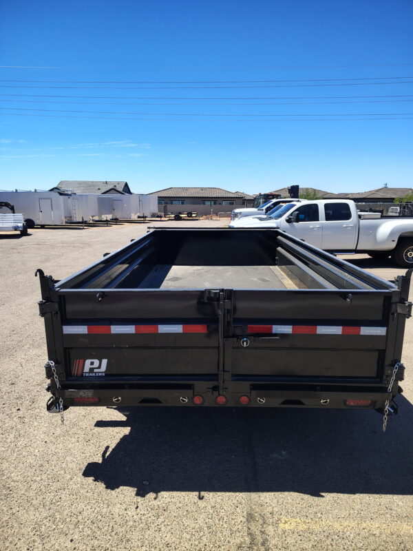 14x83 Tandem Axle, 15,400 GVWR, Low Pro Dump, 24" Sides, Solar Charger, 14 Ply Tires